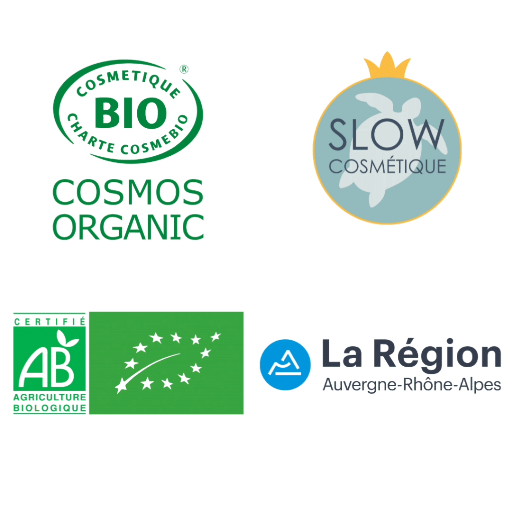 logo Cosmebio slow cosmétique agriculture biologique région aura